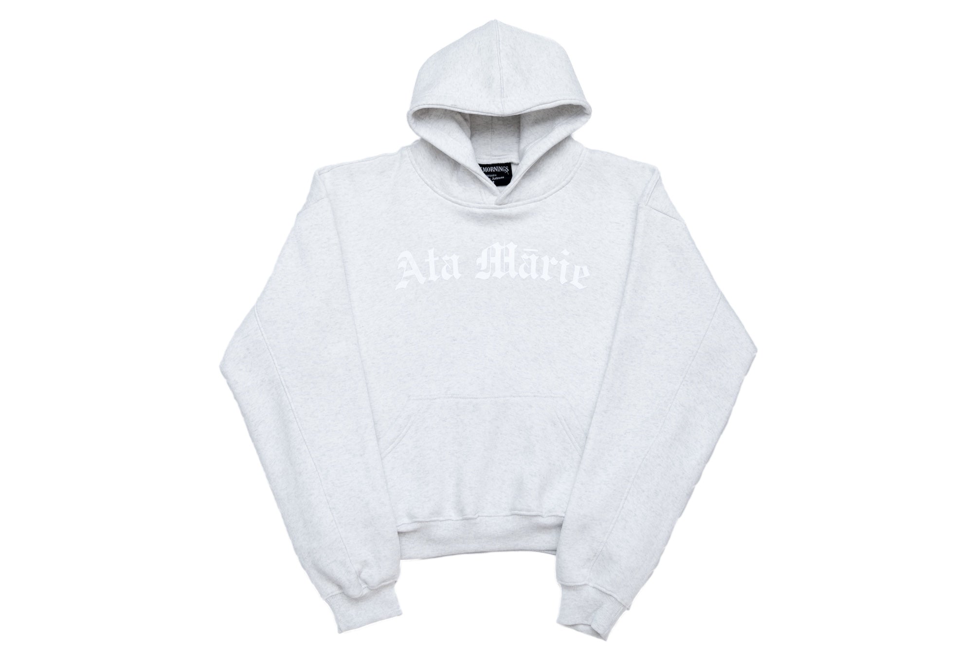 Mens Grey Marle Ata Mārie Heavyweight Hood