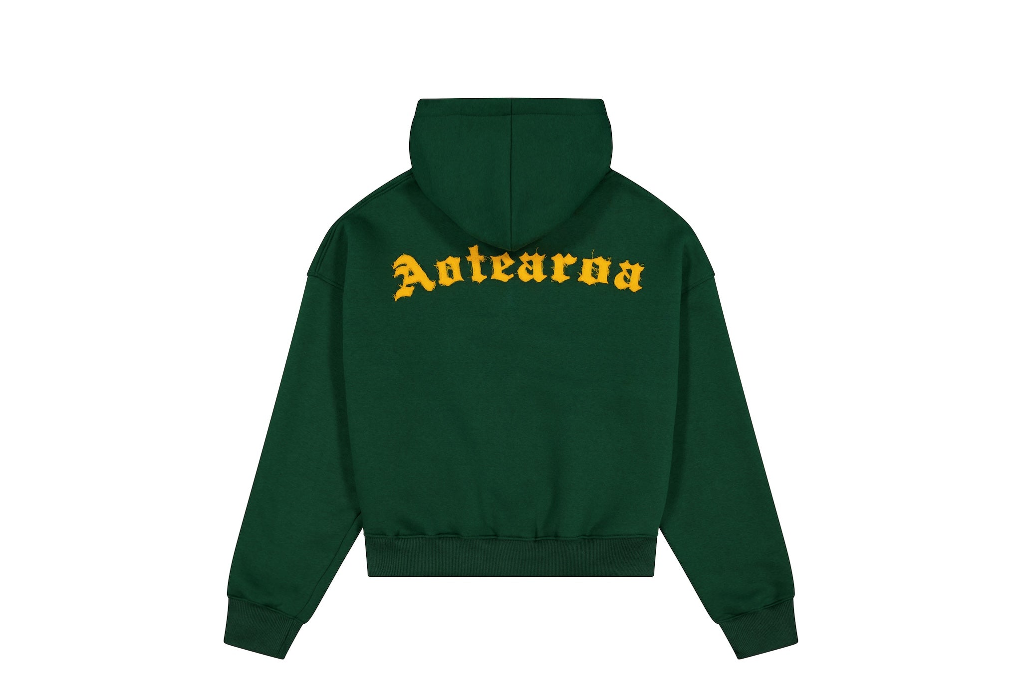 Womens Green Aotearoa Heavyweight Zip Hood