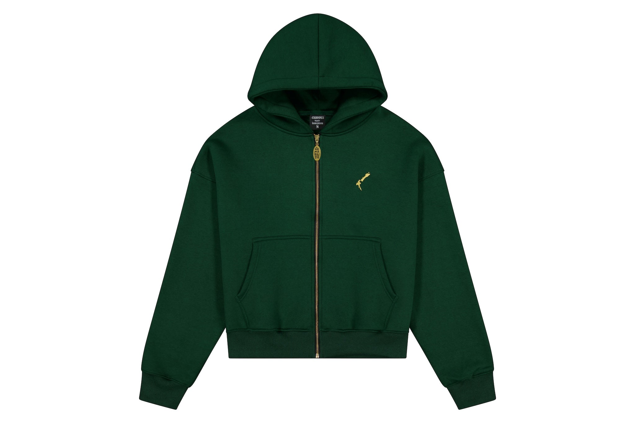Womens Green Aotearoa Heavyweight Zip Hood