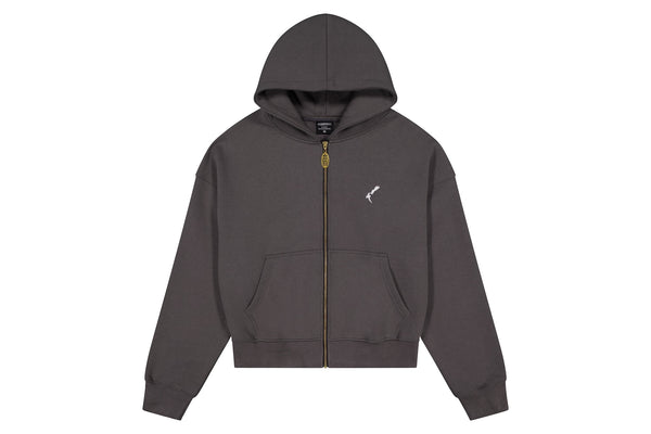 Mens Vintage Grey Aotearoa Heavyweight Zip Hood