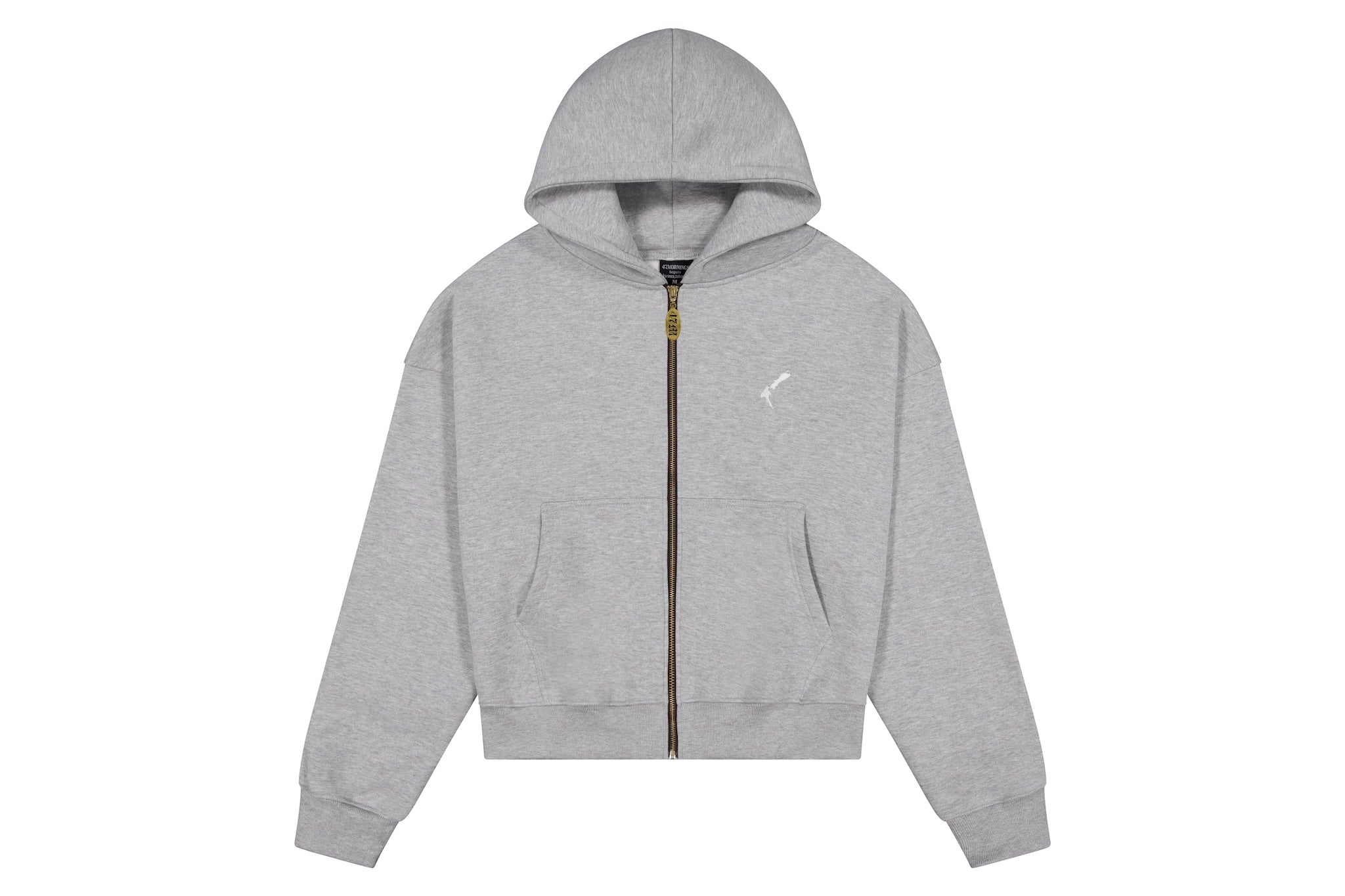 Womens Heather Grey Aotearoa Heavyweight Zip Hood