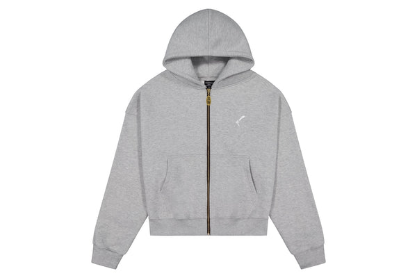Mens Heather Grey Aotearoa Heavyweight Zip Hood