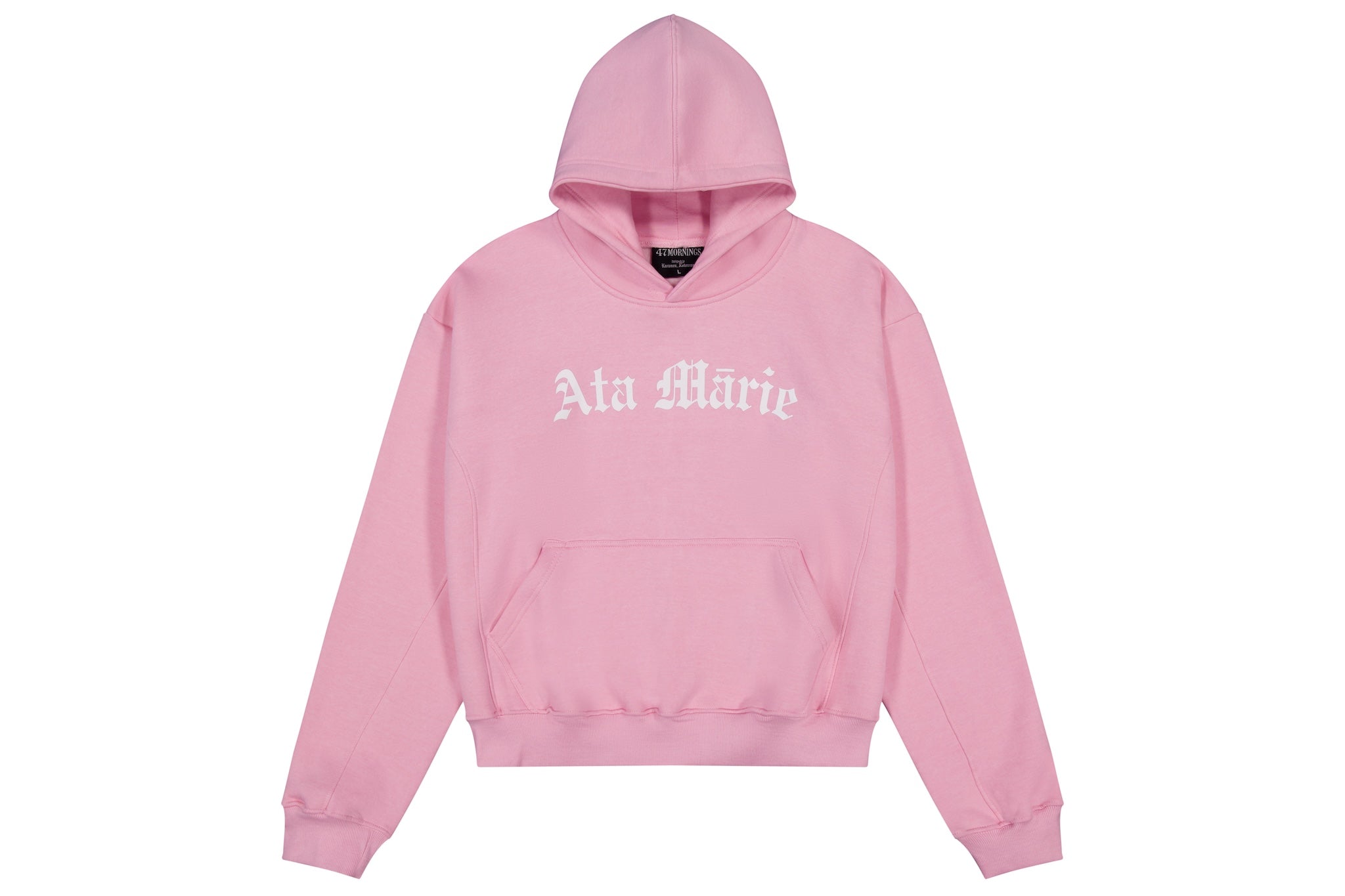Womens Pink Ata Mārie Heavyweight  Hoodie