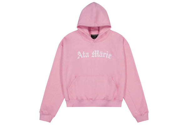 Womens Pink Ata Mārie Heavyweight  Hoodie