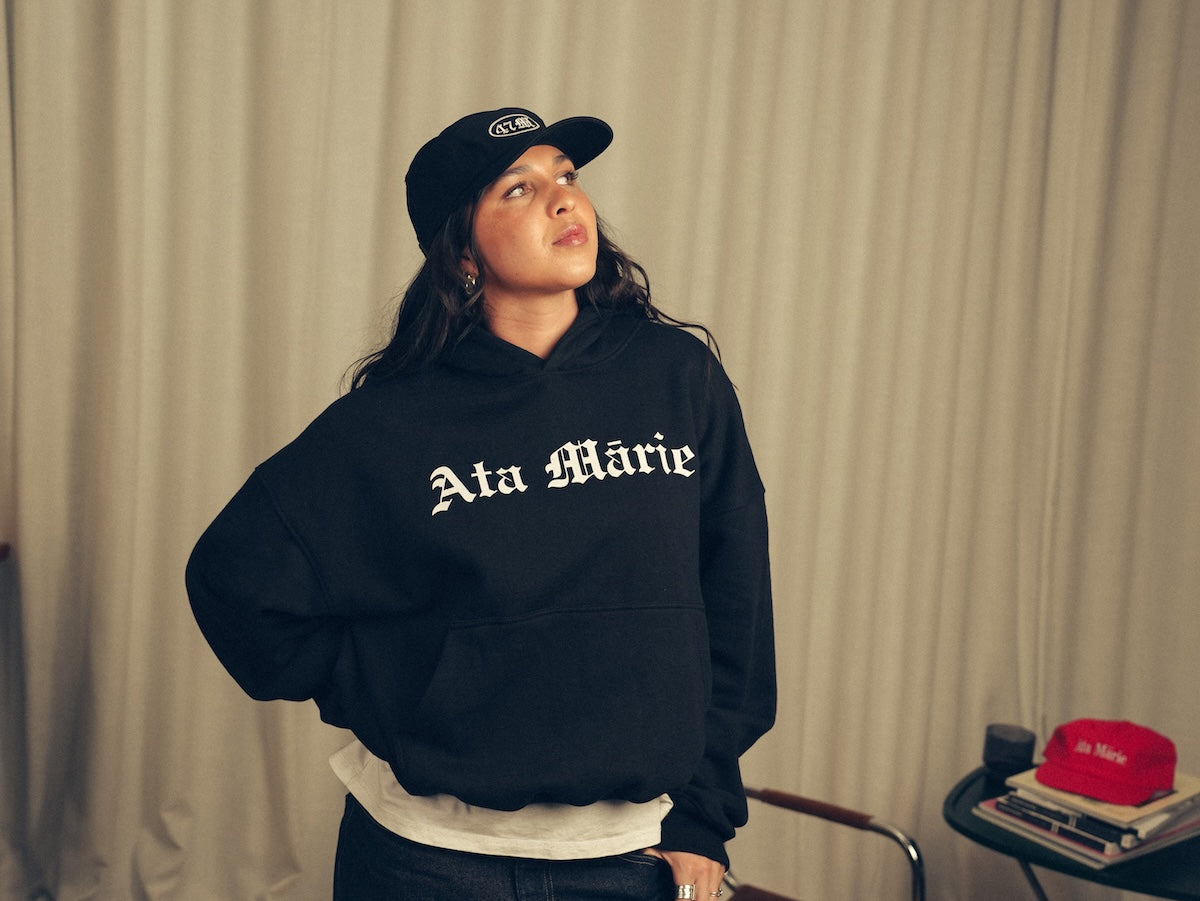 Womens Black Ata Mārie Heavyweight Hood