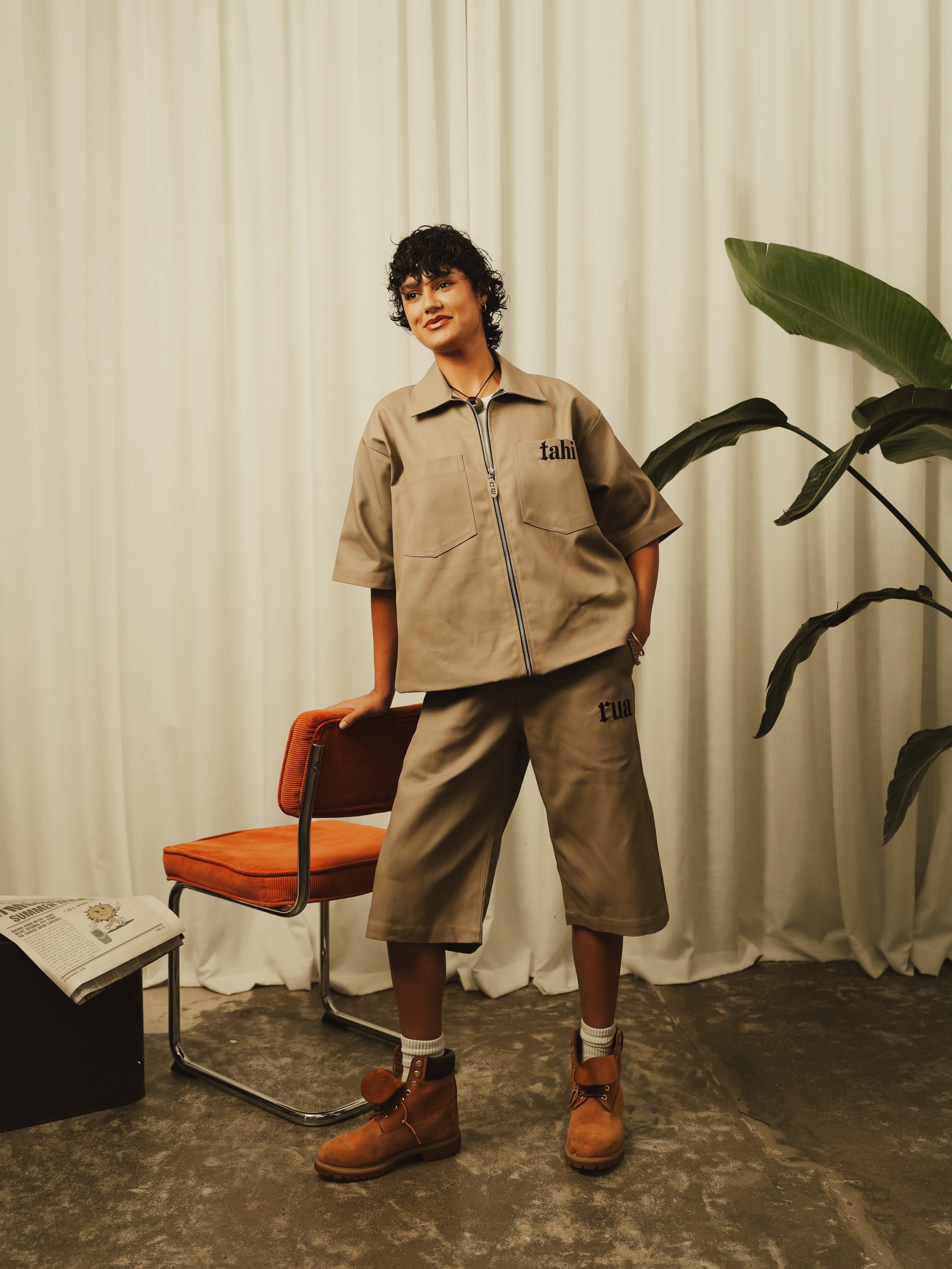 Womens Khaki Utility Shirt