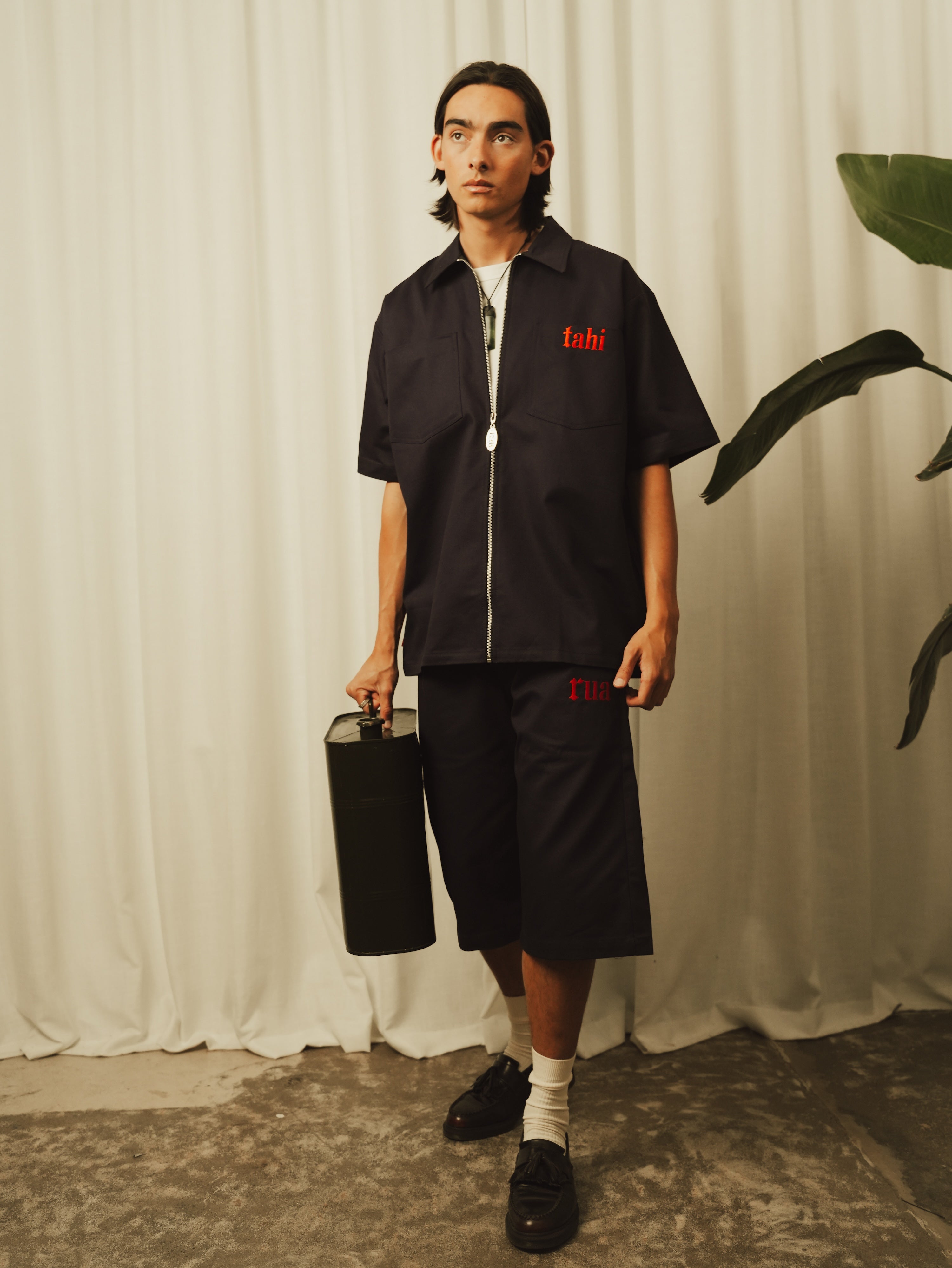 Mens Navy Utility Shirt