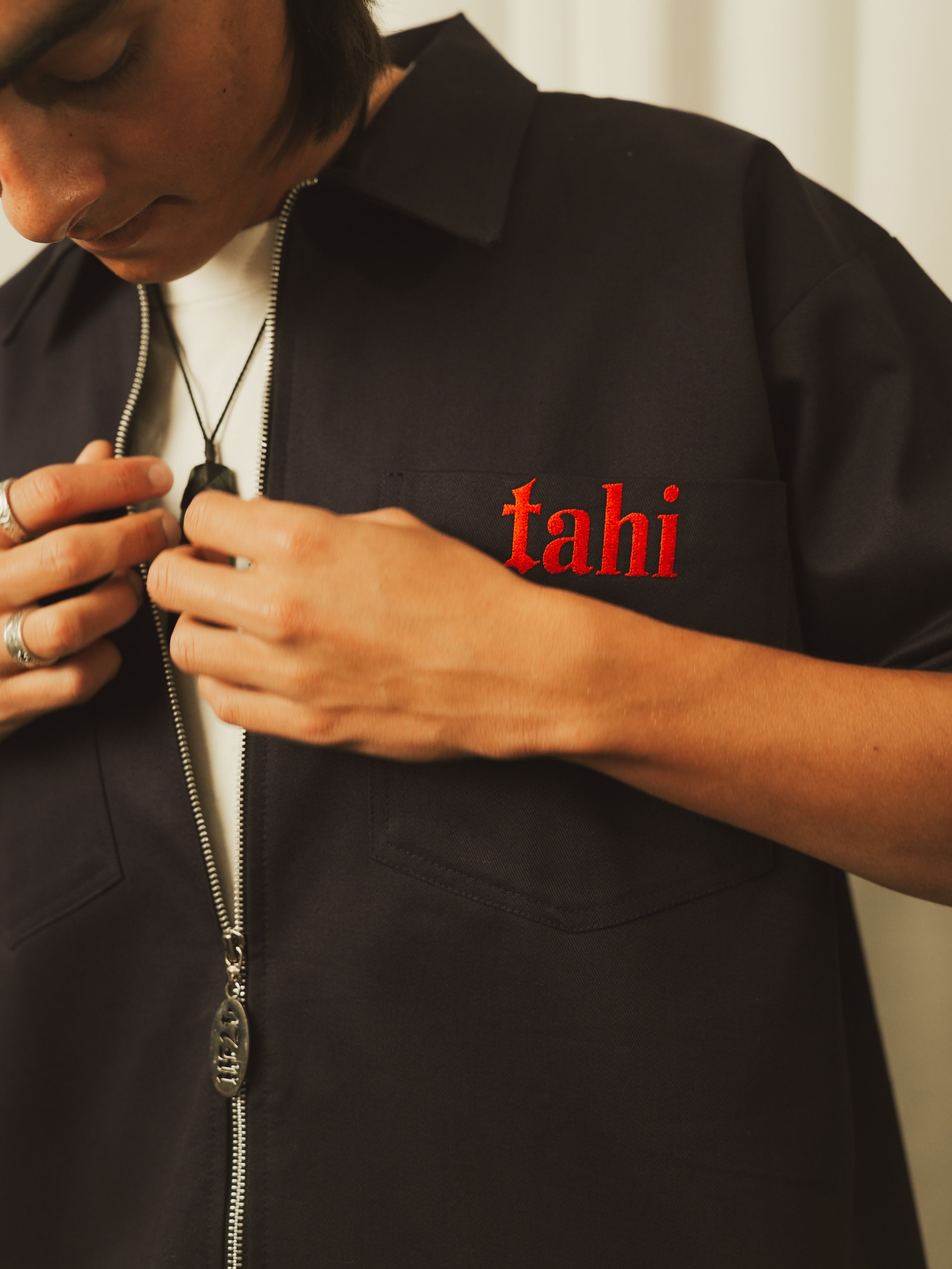 Mens Navy Utility Shirt