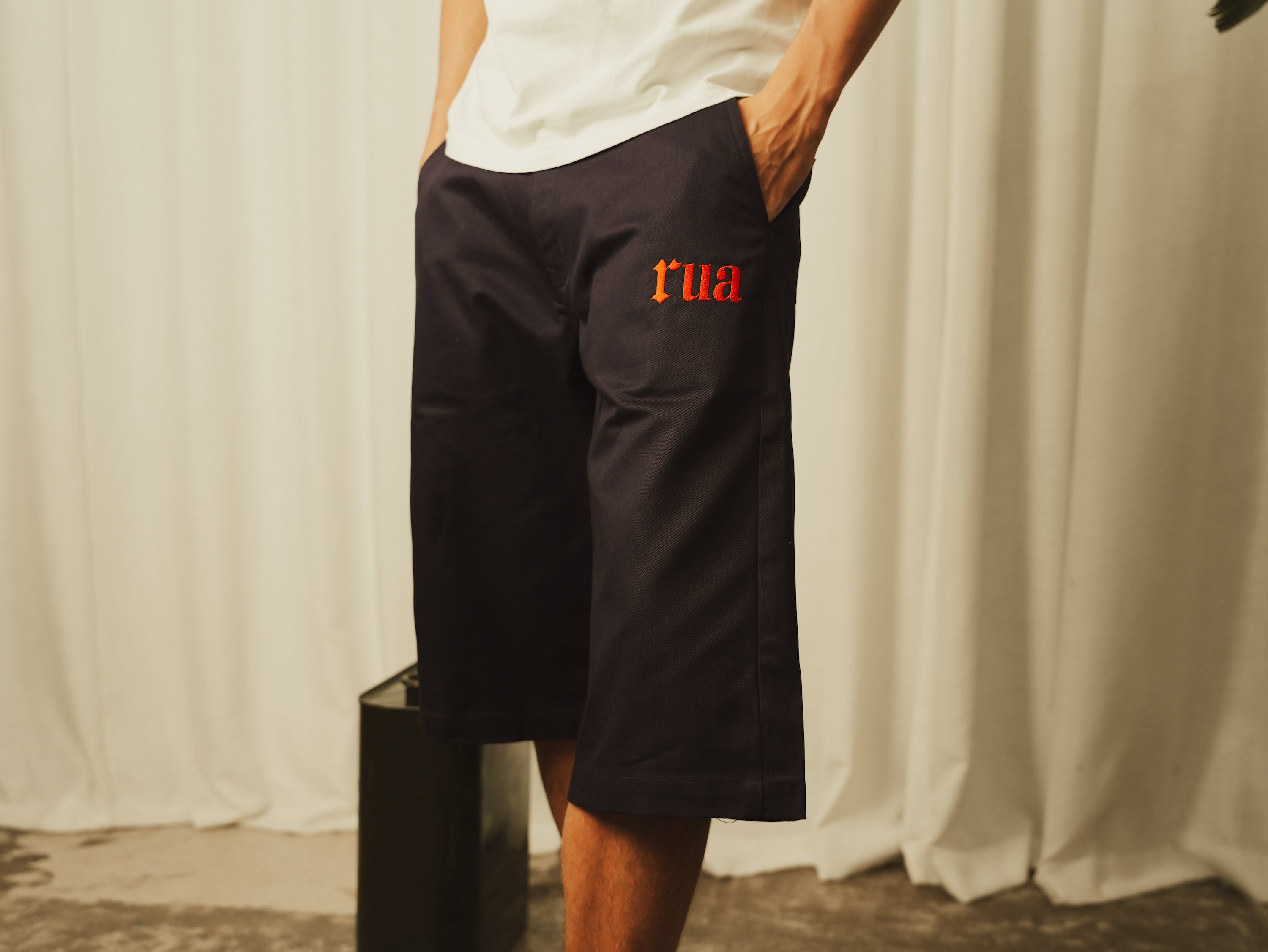 Mens Navy Utility Shorts