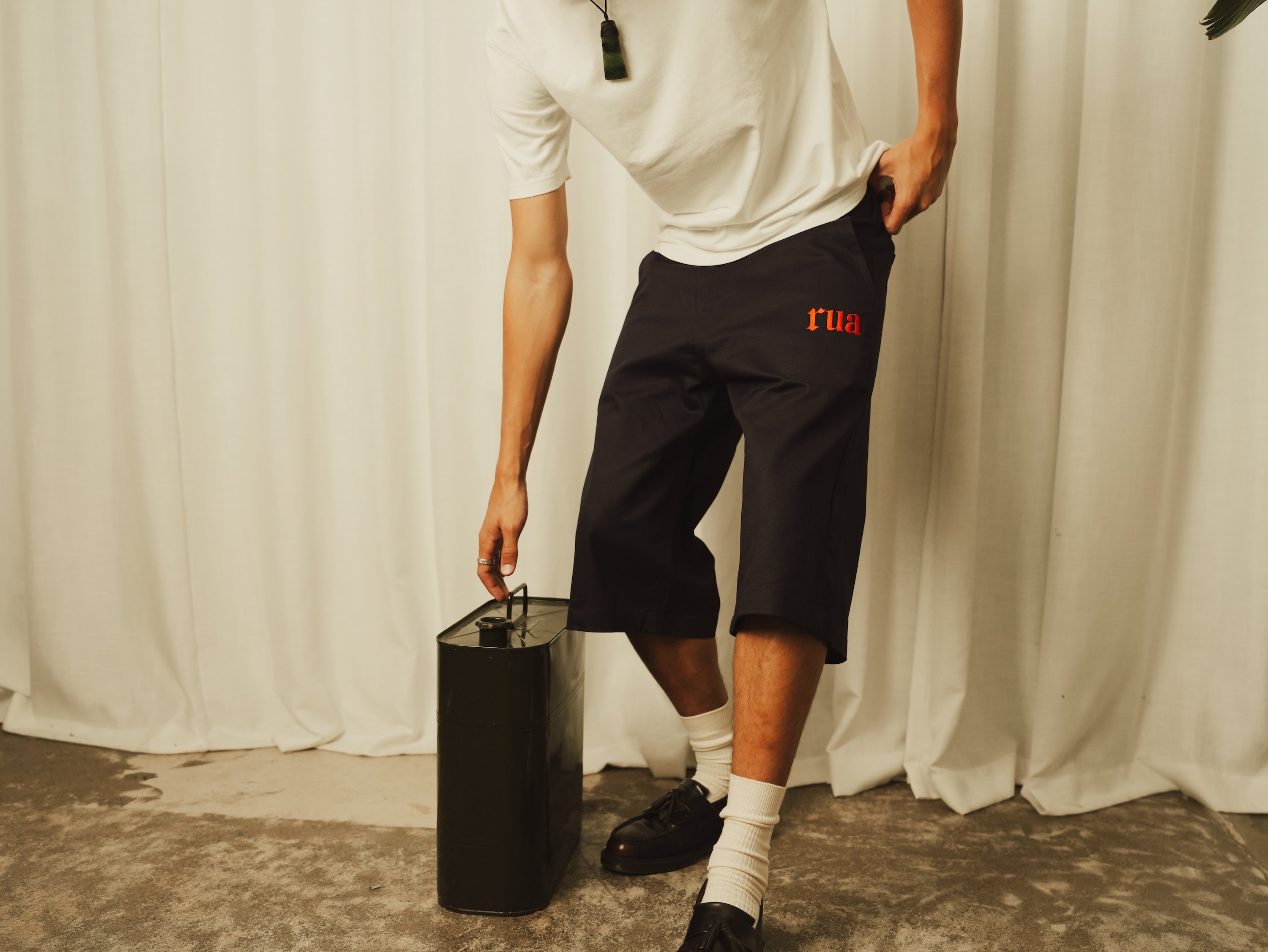 Mens Navy Utility Shorts