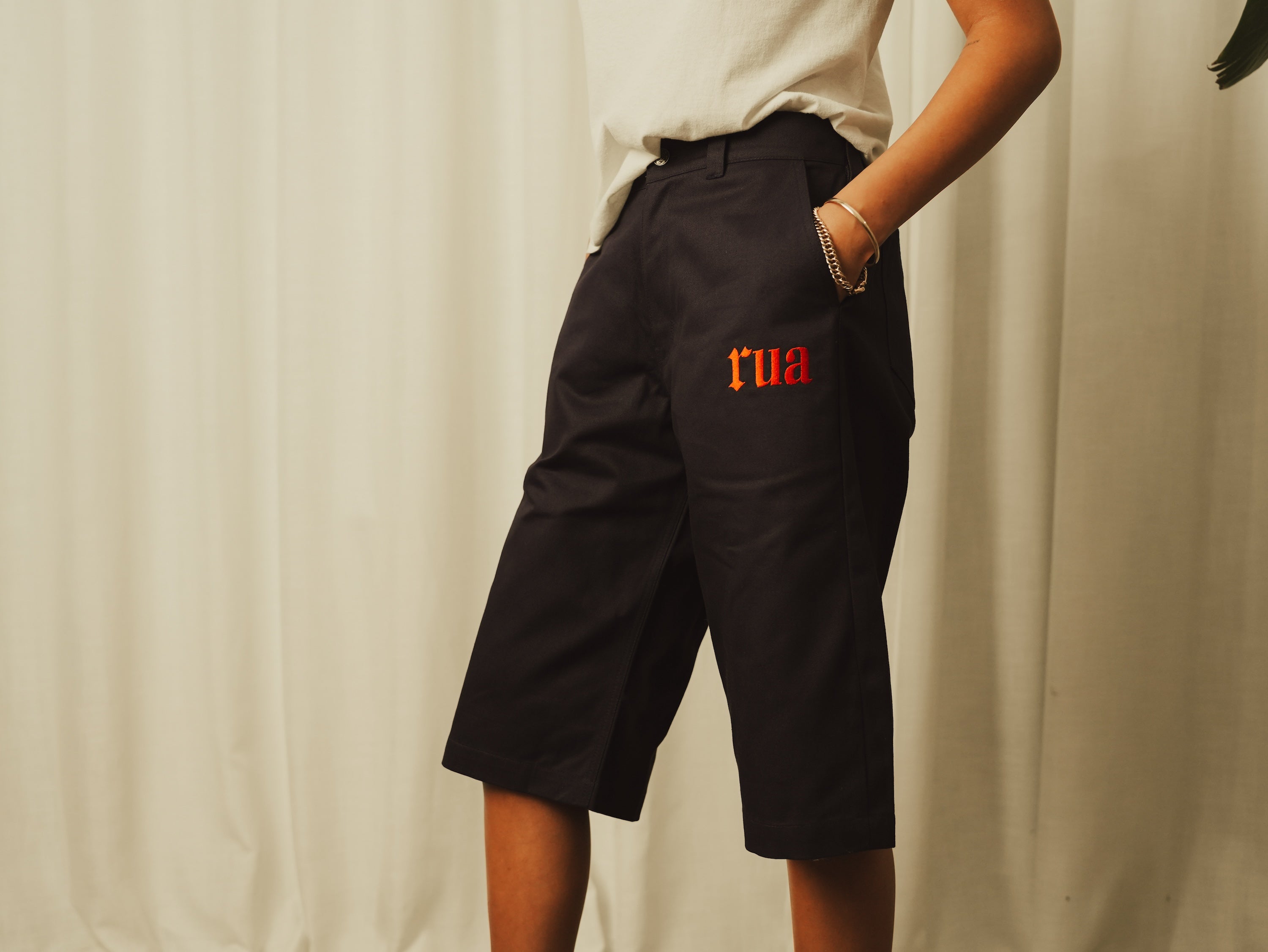 Womens Navy Utility Shorts
