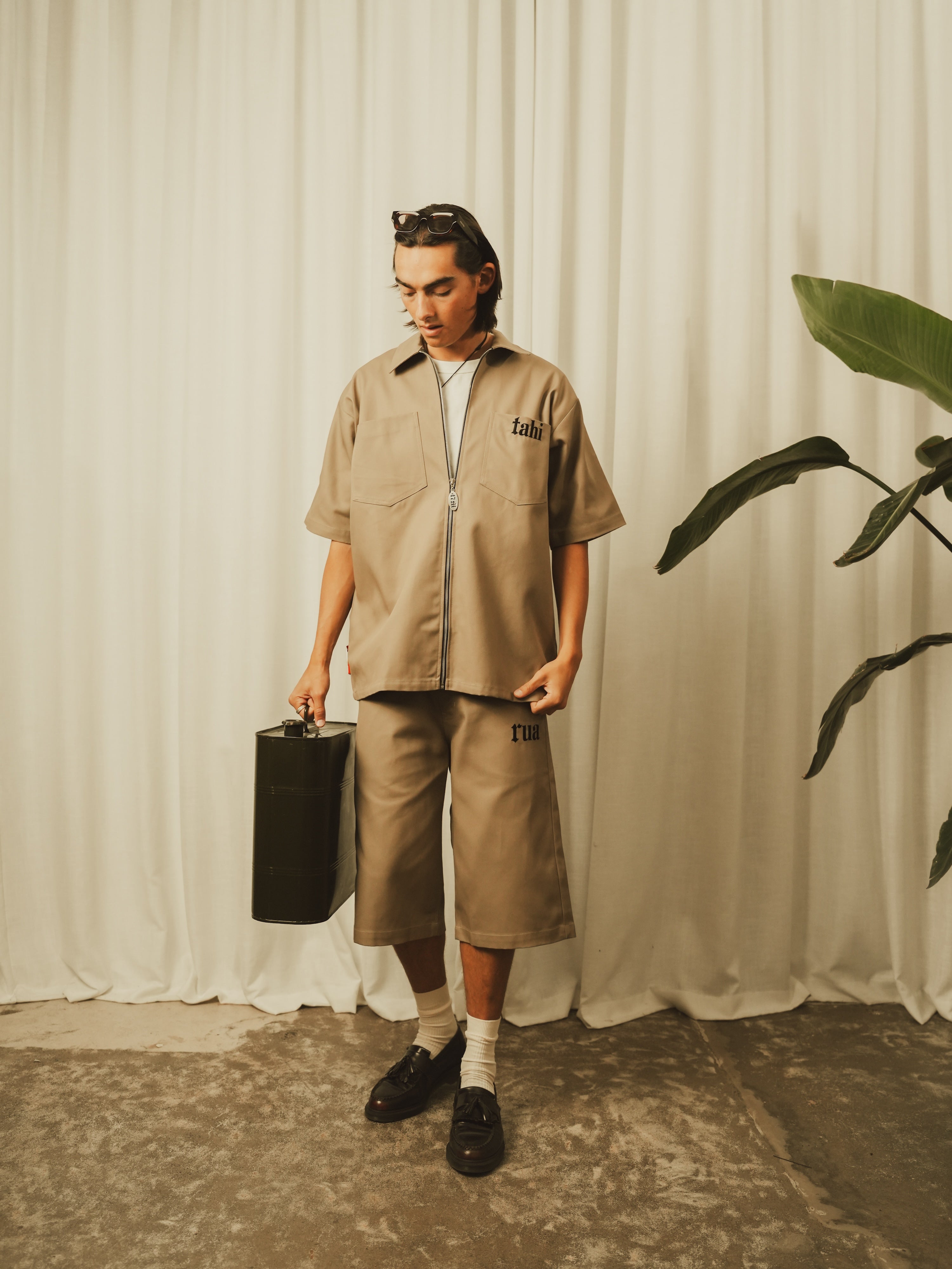 Mens Khaki Utility Shirt