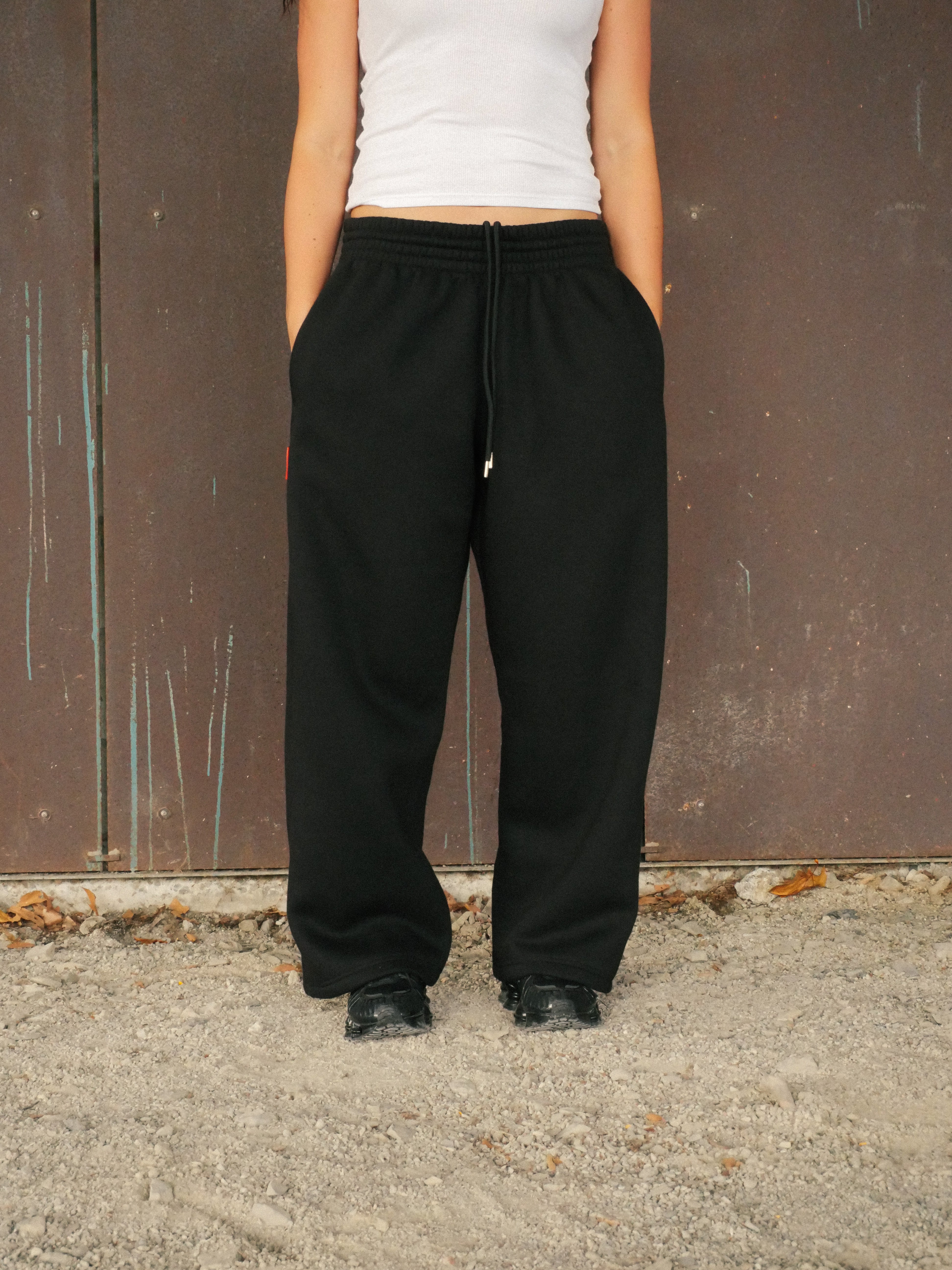 Womens Black Aotearoa Heavyweight Track Pants