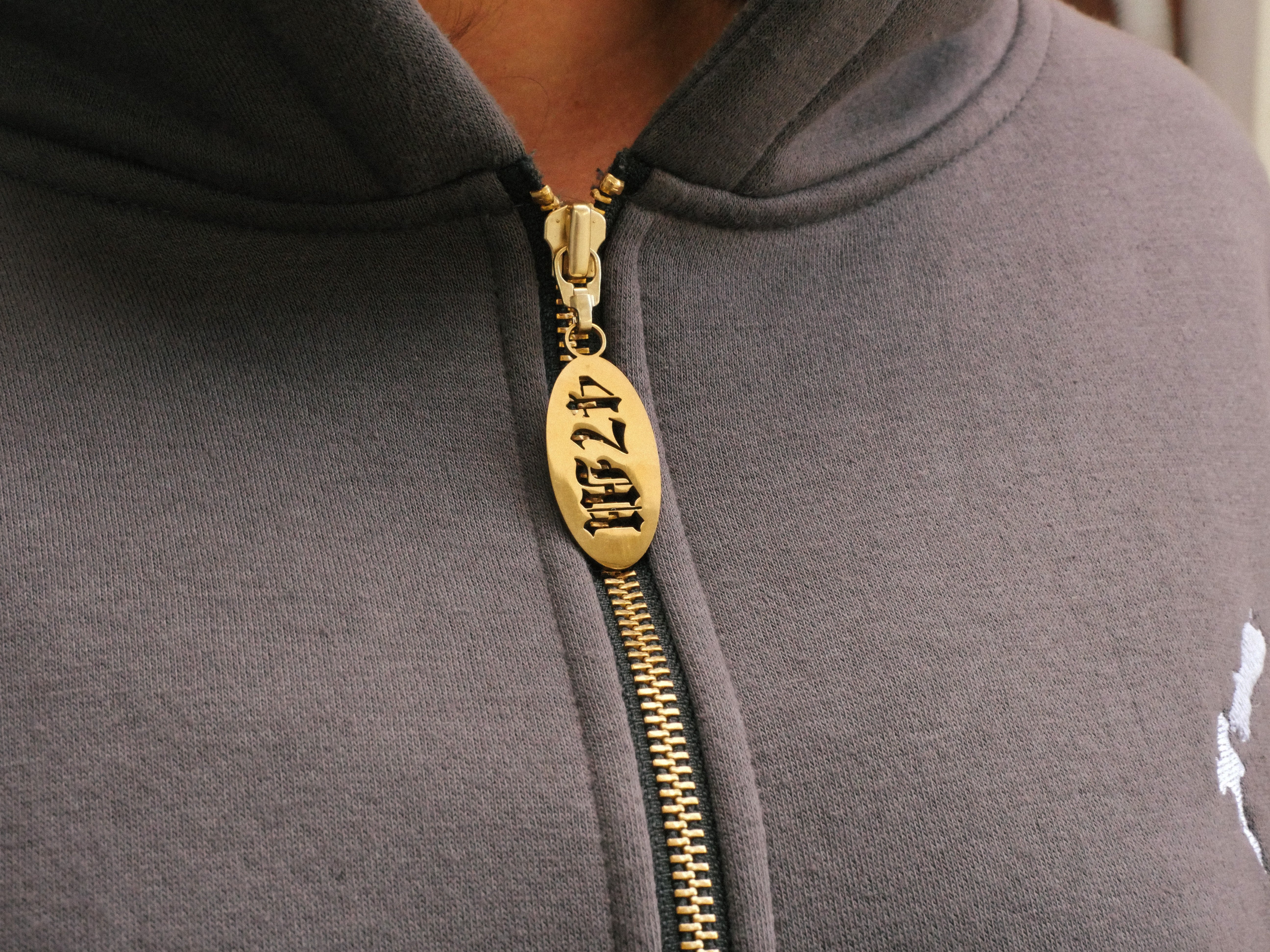 Womens Vintage Grey Aotearoa Heavyweight Zip Hood