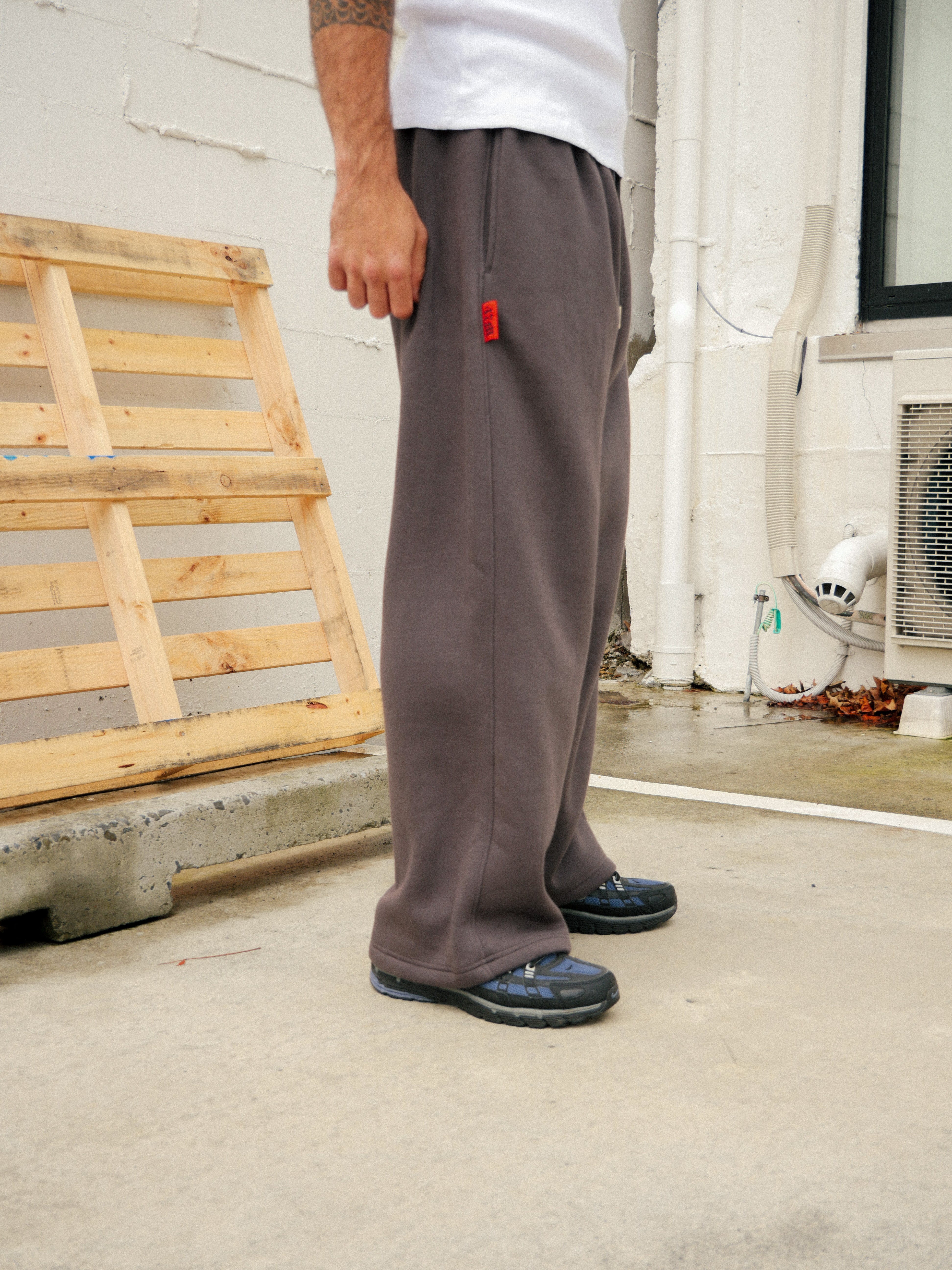 Mens Vintage Grey Aotearoa Heavyweight Track Pants