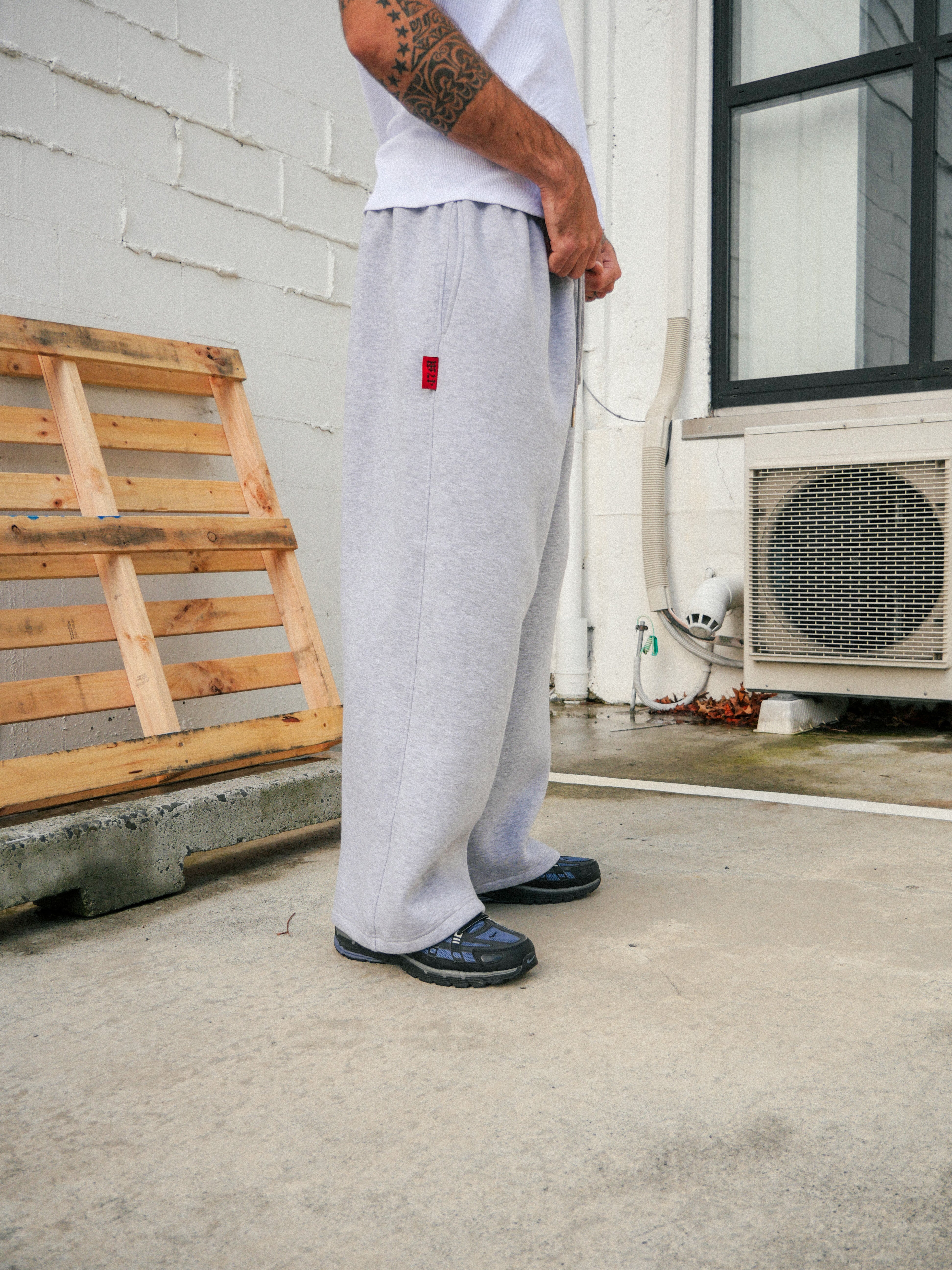 Mens Heather Grey Aotearoa Heavyweight Track Pants