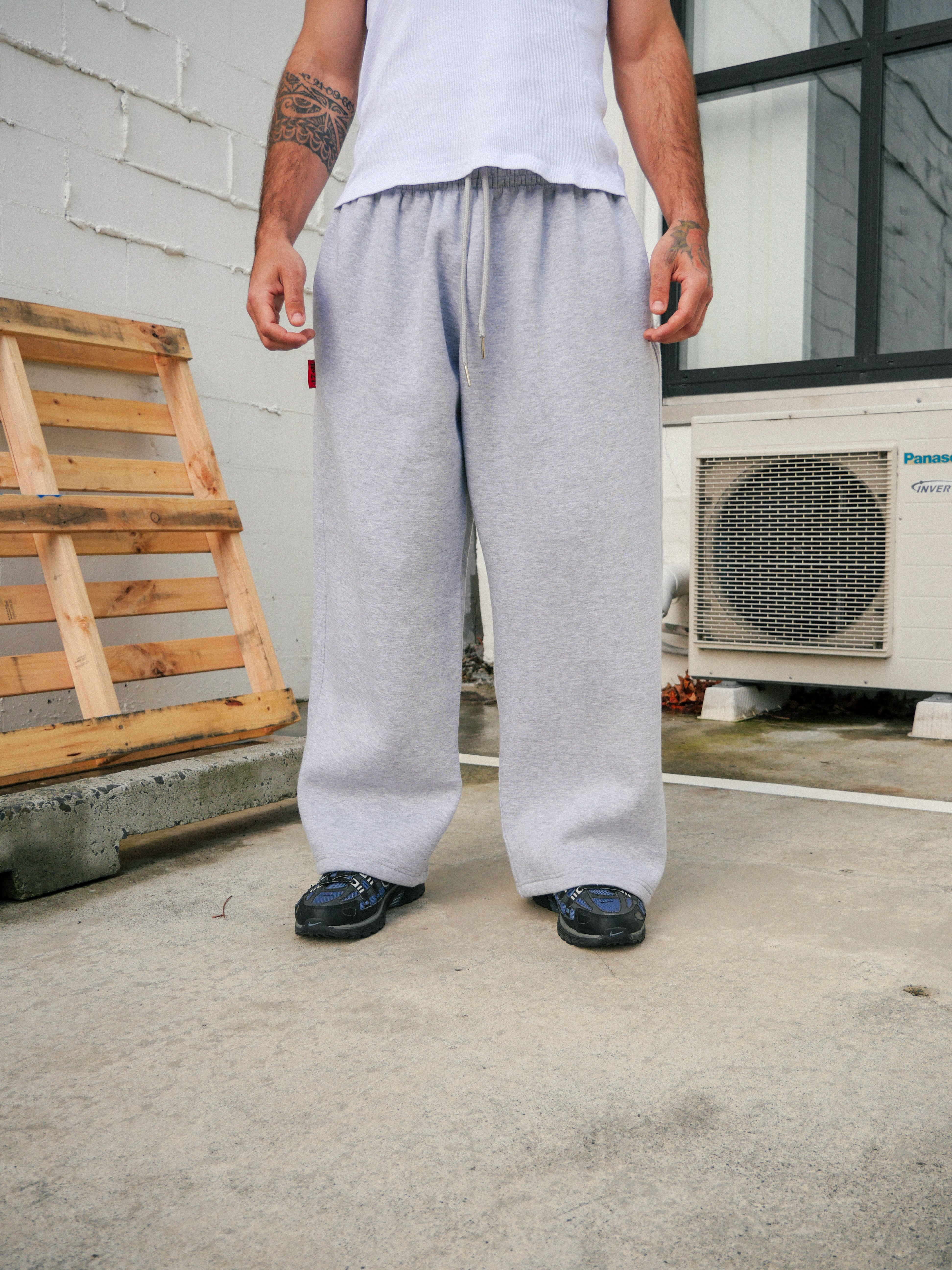 Mens Heather Grey Aotearoa Heavyweight Track Pants