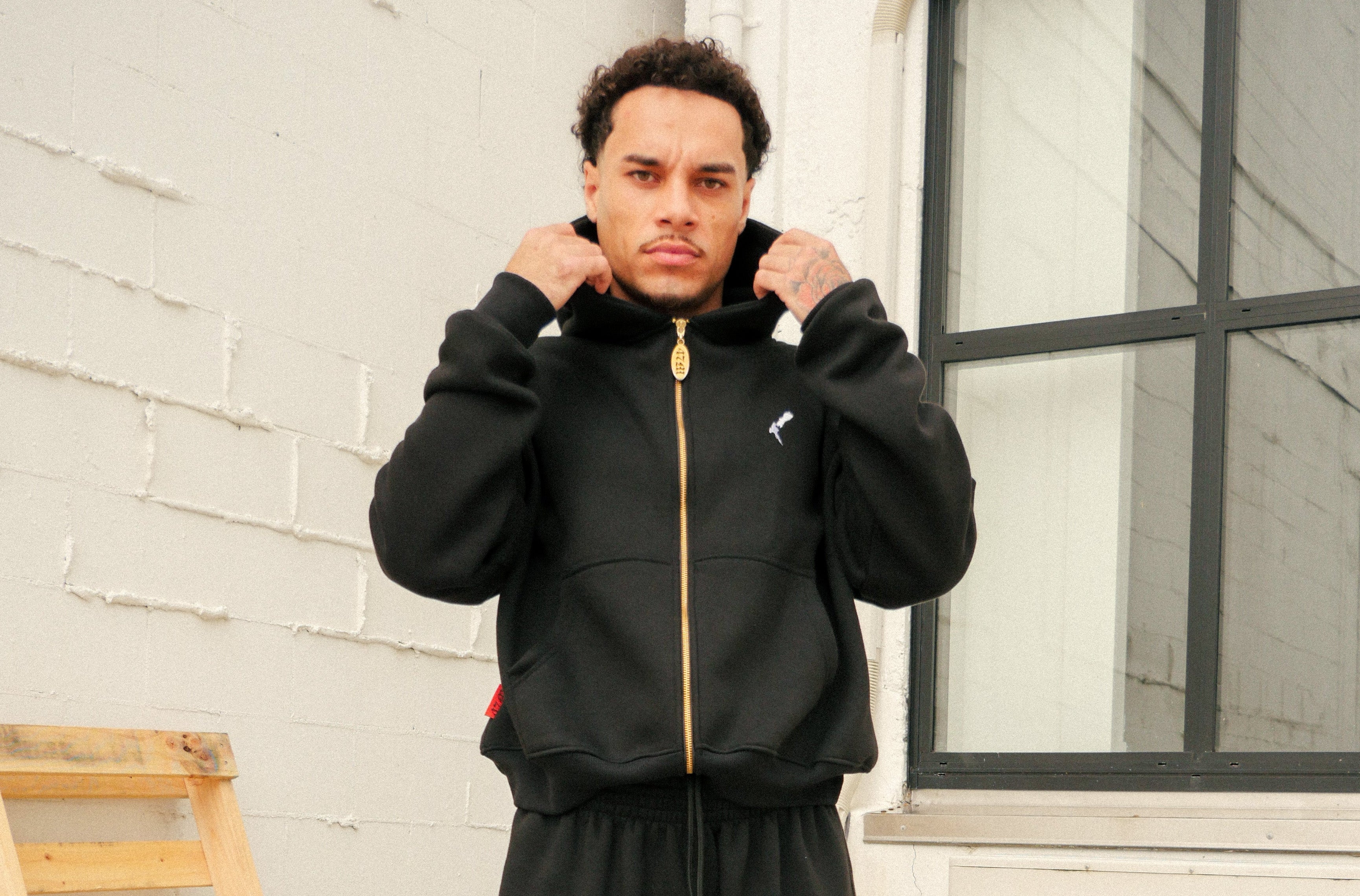 Mens Black Aotearoa Heavyweight Zip Hood