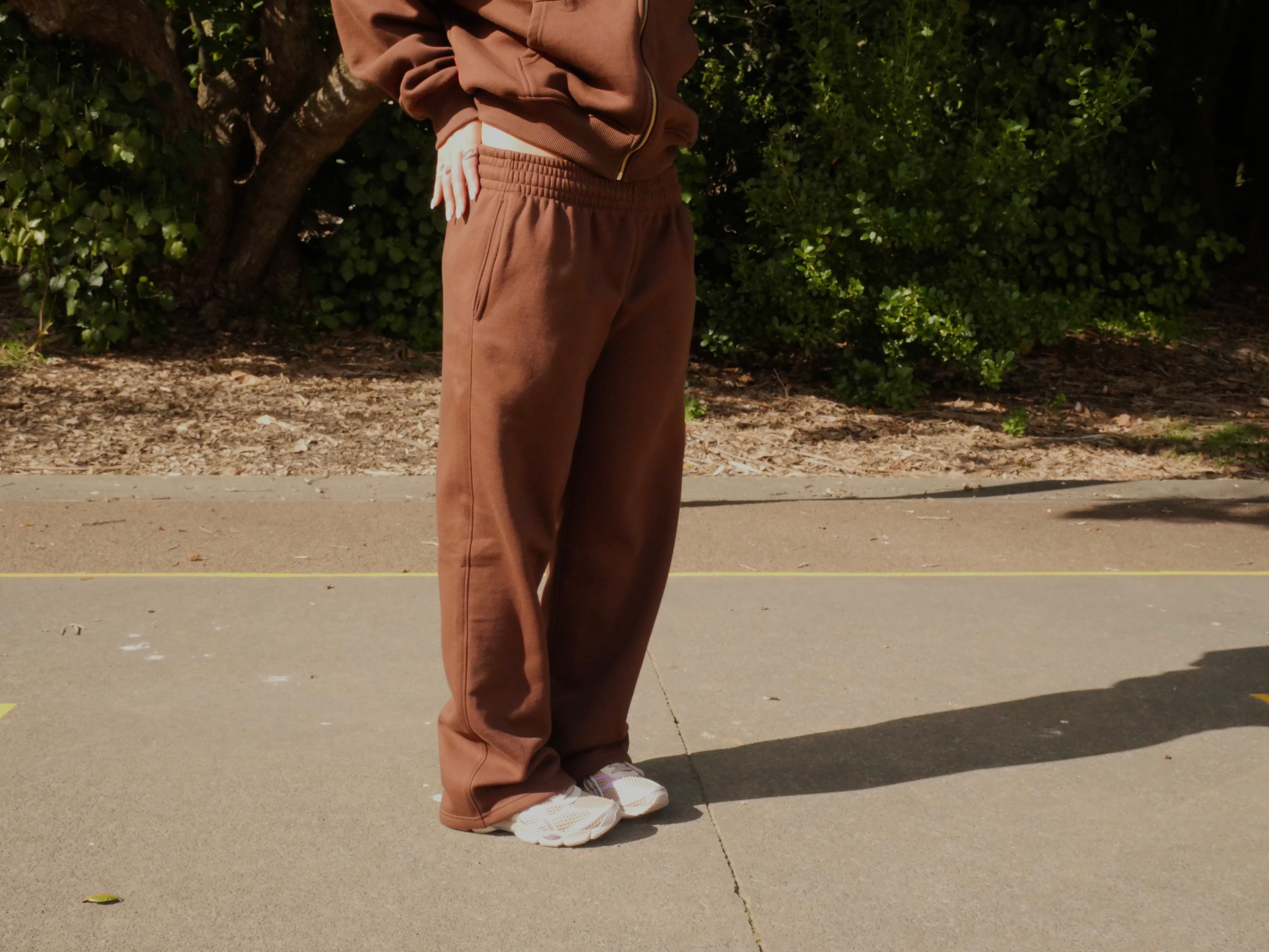 Womens Brown Aotearoa Heavyweight Track Pants