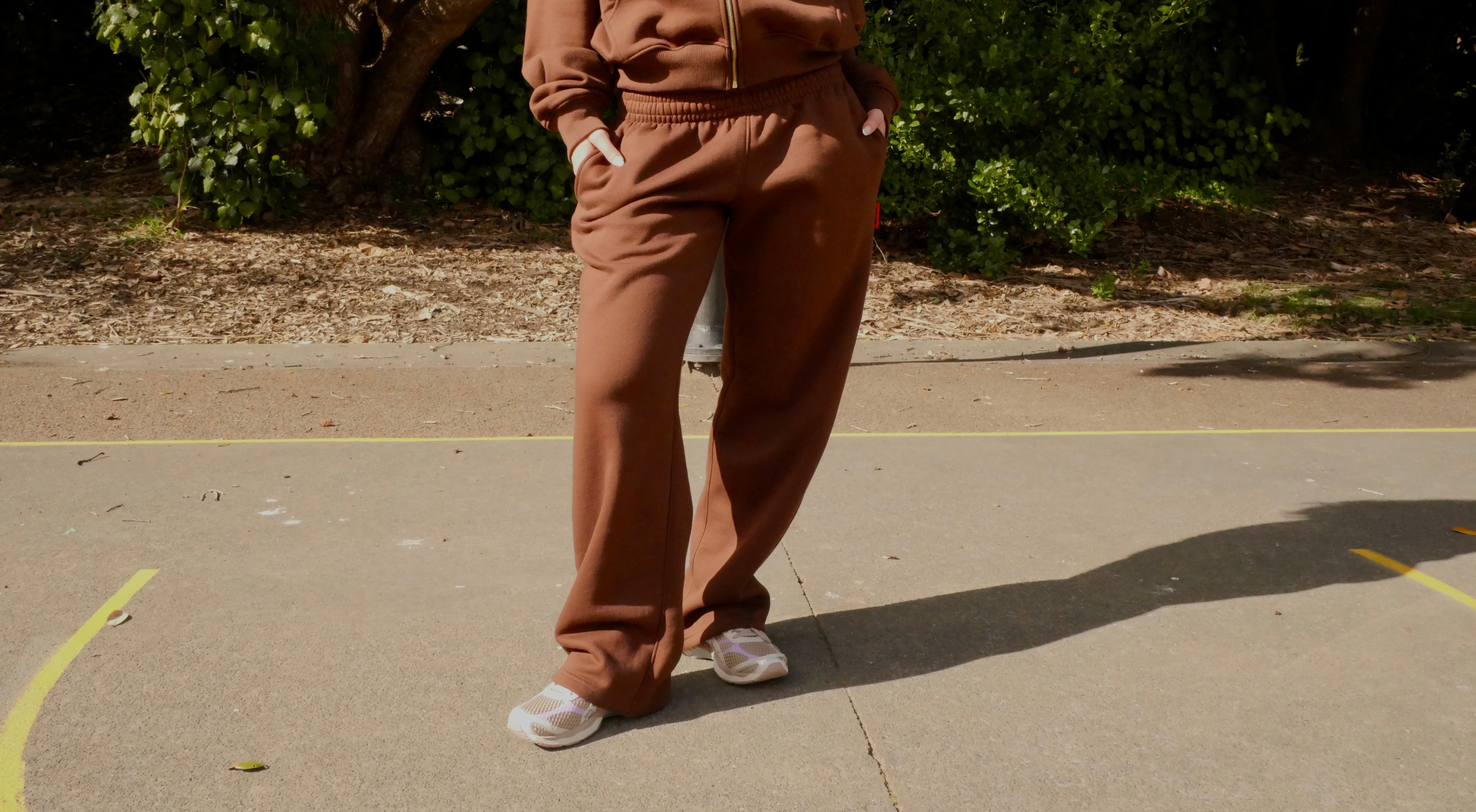 Womens Brown Aotearoa Heavyweight Track Pants