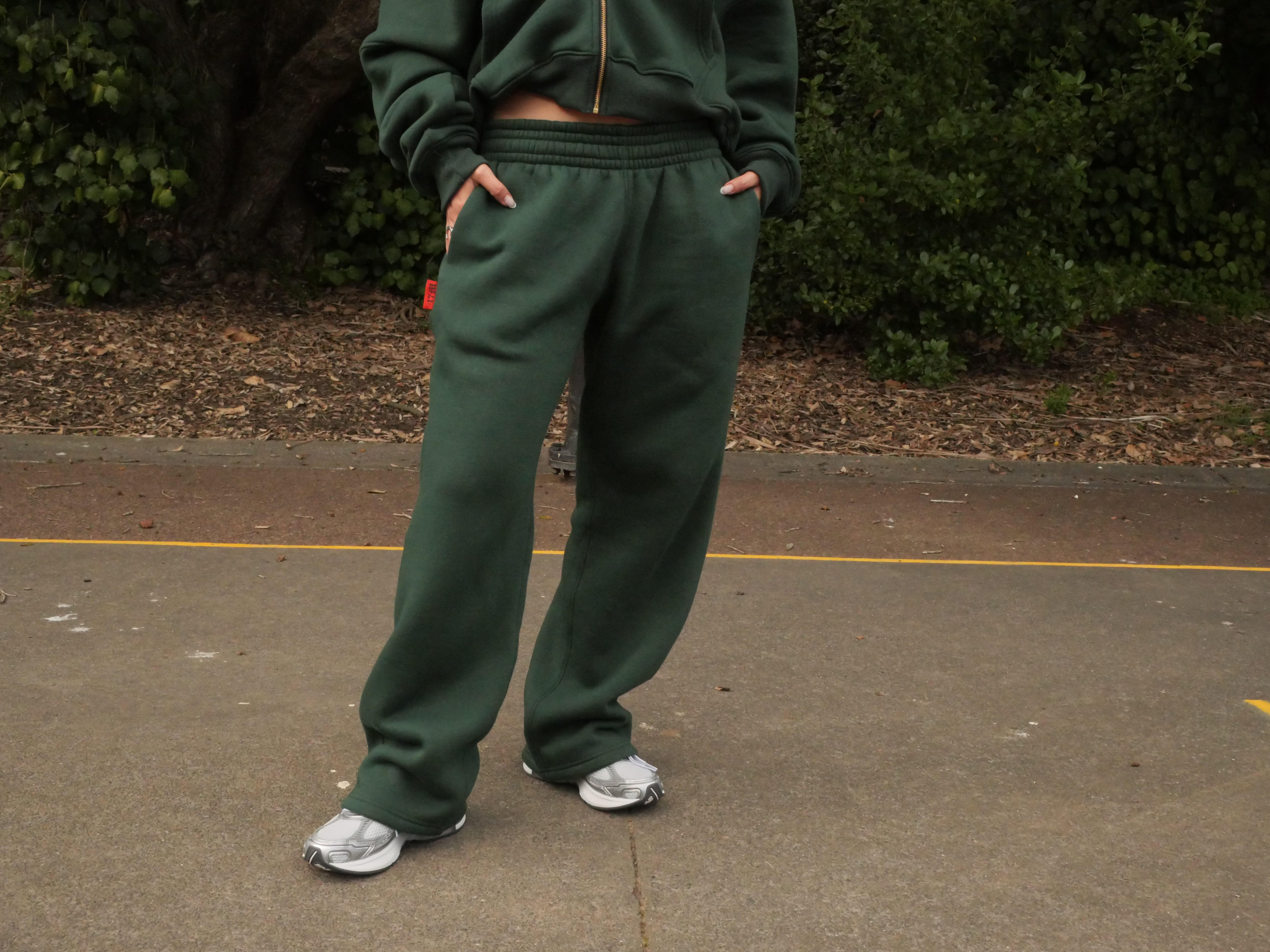Womens Green Aotearoa Heavyweight Track Pants