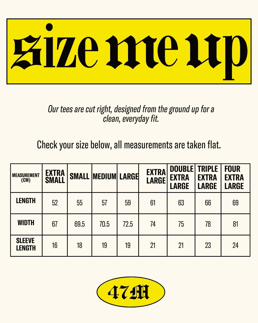 47M Size Guide