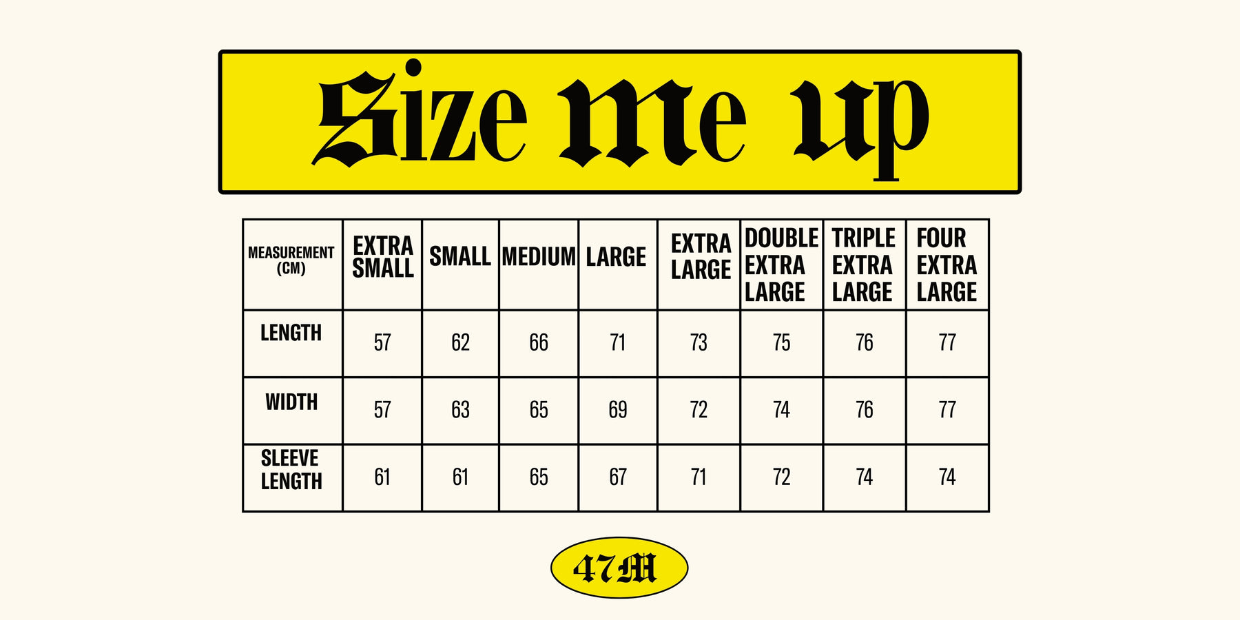47M Size Guide
