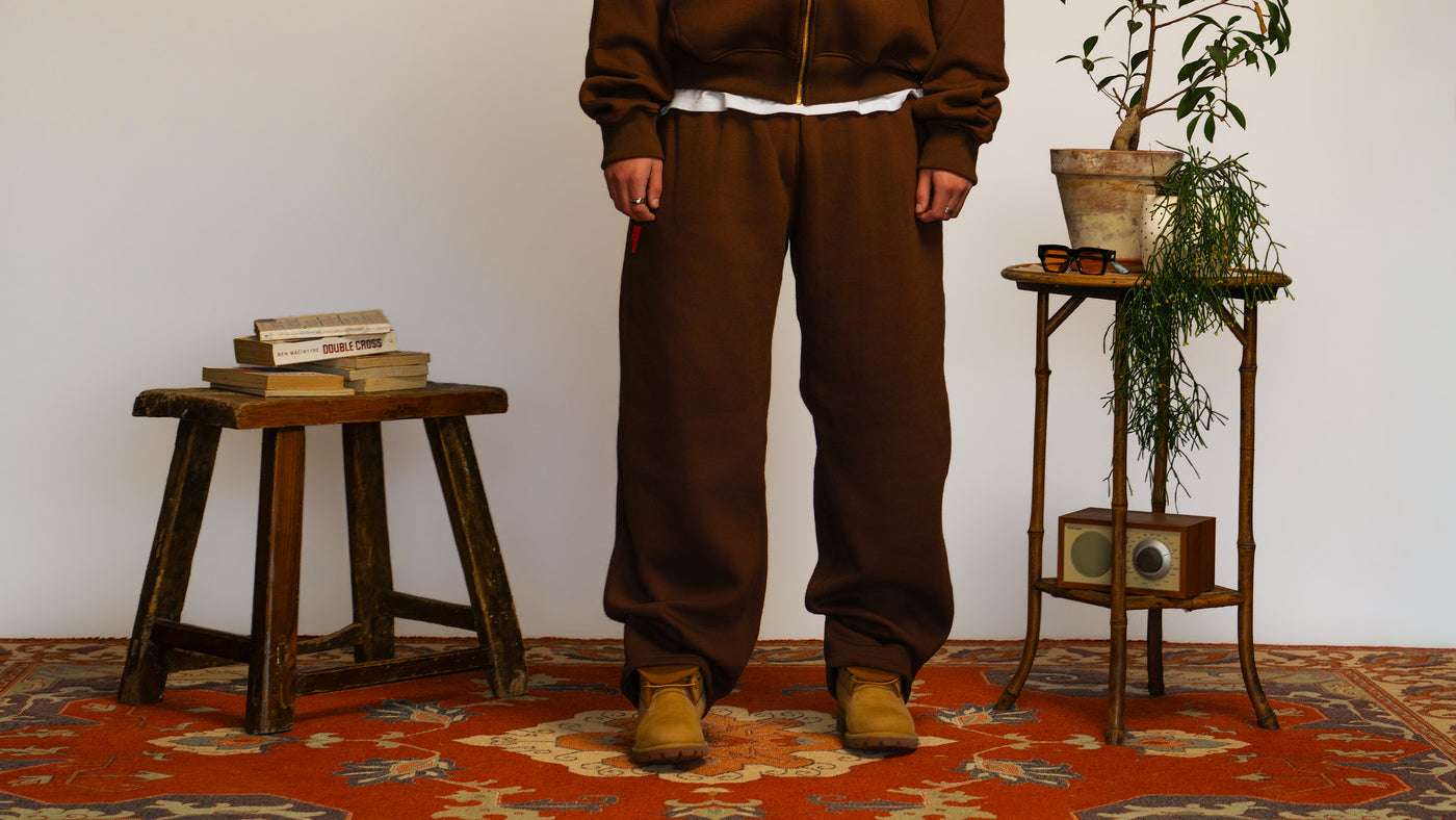Womens Brown Aotearoa Heavyweight Track Pants