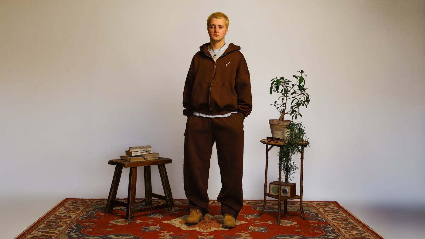 Mens Brown Aotearoa Heavyweight Track Pants