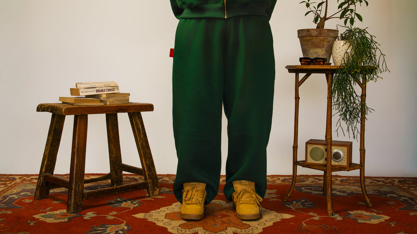 Mens Green Aotearoa Heavyweight Zip Hood