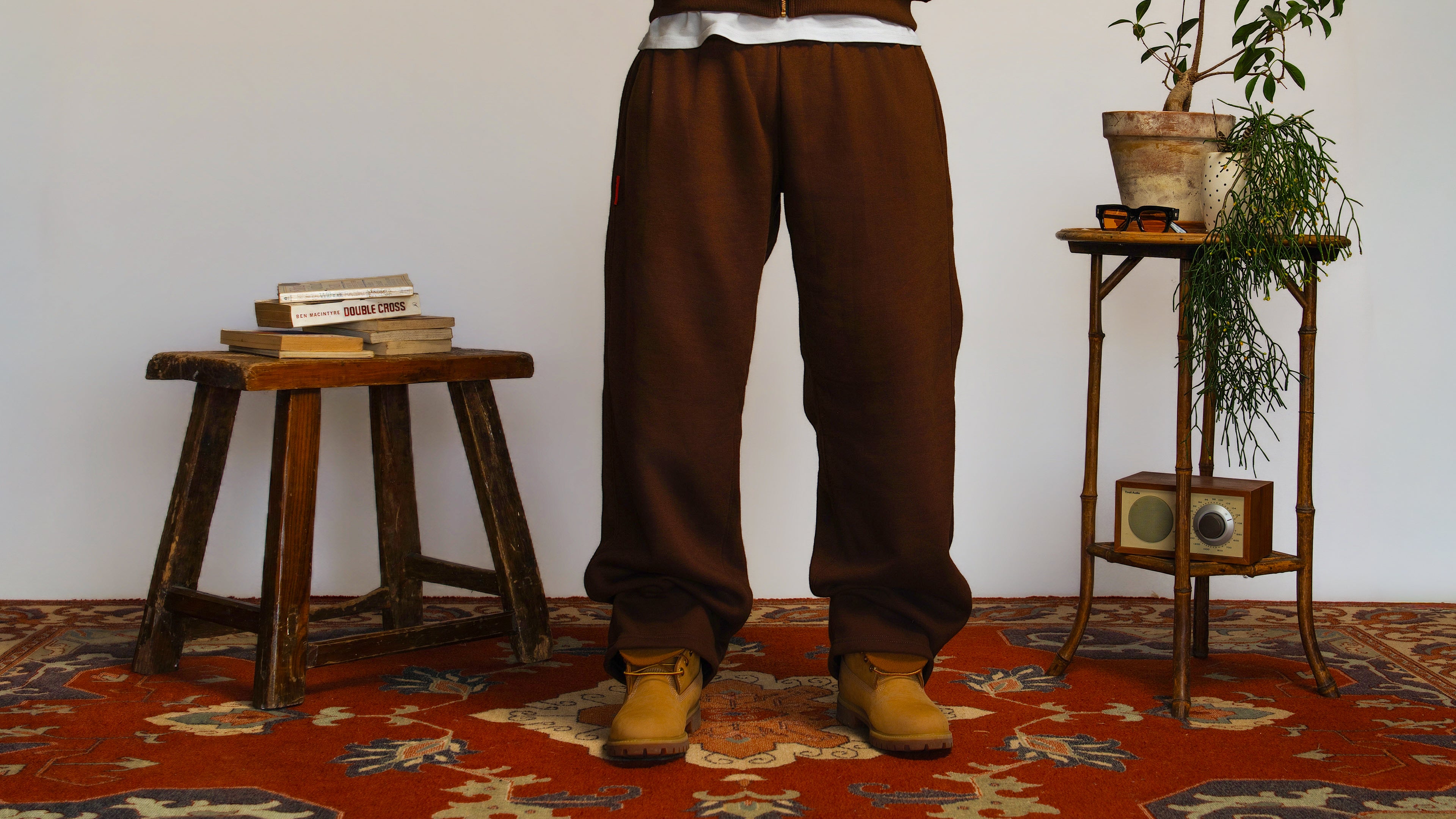 Mens Brown Aotearoa Heavyweight Track Pants