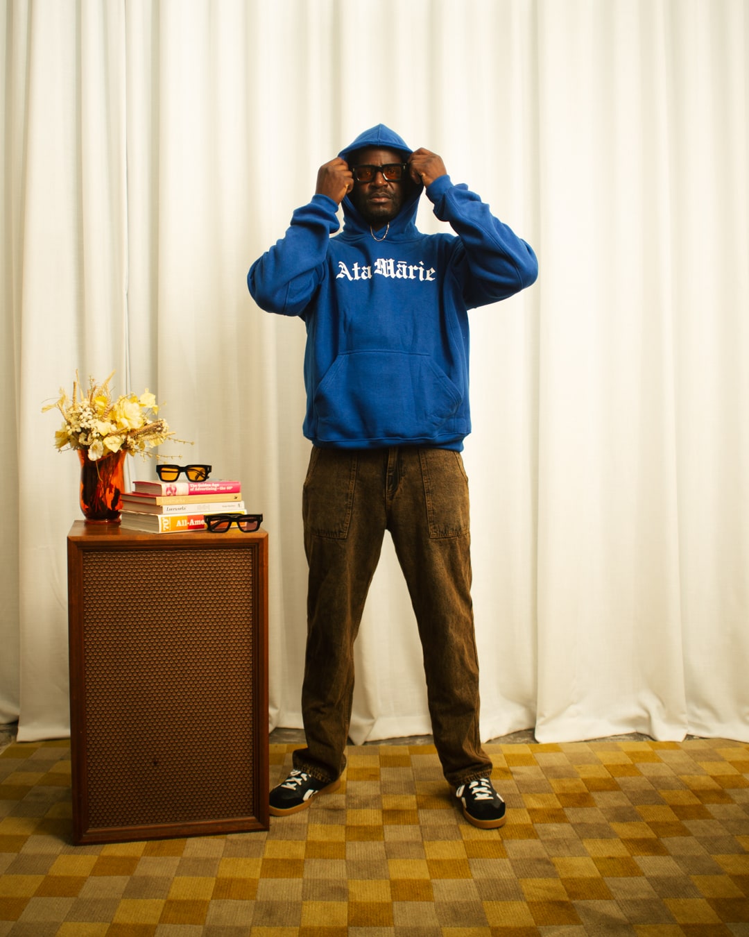 Mens Midnight Blue Ata Mārie Heavyweight Hood